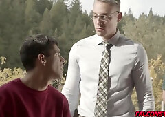 Colton and Ty takes ass-fuck butt licking in a car