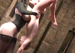 Youthful chap with a massive jock is dominated by a mother I'd like to fuck with large melons and white hair - (U can upload full game in bio)