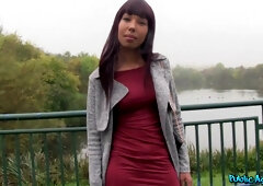 Black woman's outdoor casting session turns intimate inside a parked car