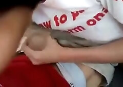 Blonde boy sucks daddy in the car 4