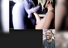 Slut Booty Leniency Jerks Off Transgender Widowmaker And Drinks Her Trans Cum