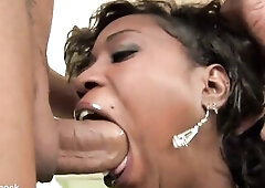 HYDIE WATERS aka HEIDI WATERS Black Cutie Facefuck Deepthroat Oral-sex and Facial