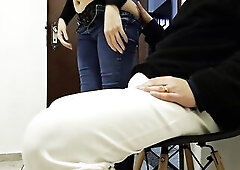 Making out and masturbation in pants at the office.