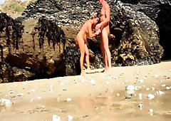 Lisa and Sparrow fucking at the public beach