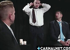 Apprentice Marcus McNeill Rails Fake penises and Gets Nailed by Tormentor Lucas Jake