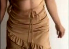 Trying On My Beige Picnic Suit for My Fan - Teasing & Dancing