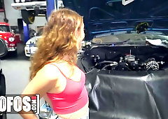Baza Bailey needs a ride, and JMac stops by to find her bent over checking her car engine