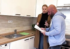 Slutty Blond Real Estate Agent Cheats On Her Spouse With Client