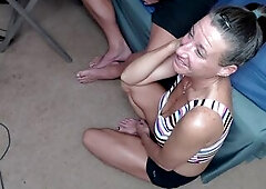 Rachel Lee HH22 Watching my vids and sucking jock! Facial Cum on titts