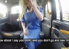 Barbie Sins once again teases and fucks the taxi driver John