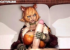 Hot animated squirrel girl gets dirty in a Marvel enemies parody