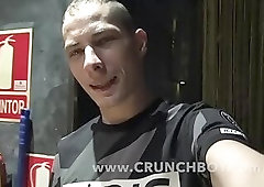 the sexy daddy pornstar MARTIN MAZZA fucked bareback in Naked Bar MAdrid by the twink Tomas