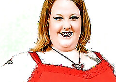 Heavy Brunette Sizes Up the Shaft