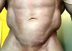 Muscle Hunk Wanking His BIG Cock
