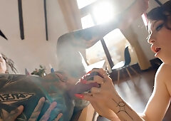 Toys, ATM, and Squirt Heavily Tattooed Girls Extreme Anal