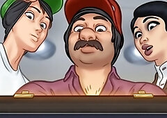 Big boobs, brunette milf, summertime saga game