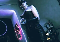 Fetish Goddess Headmistress Eva Mother I'd Like To Fuck Leather Dominant-Bitch Play with a Large Rod Ramrod Pomp S&m Femdom