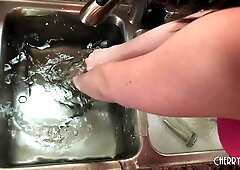 Titty Brunette Has More Than Drains Unclogged Hardcore Doggystyle