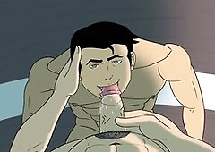 Muscle cartoon, cartoon hunk, gay toons