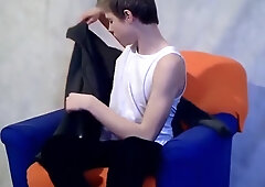 Crazy male in amazing handjob, solo homo xxx scene