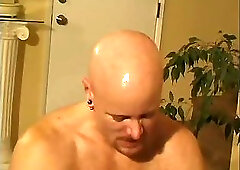 Bald dude fucks gay ass