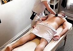 Excited Italian daddy got lascivious during massage with a recent masseur.