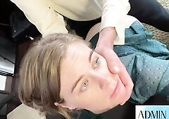 BOSS TAKES OFF FUCK-RUBBER! banging sinless casting angel