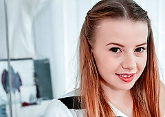 Small-tit chick Dana screwed in the doggy style pose in the morning