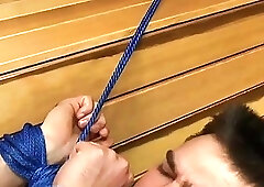 Busty ebony shemale fucks man in sauna : Part 2