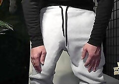 Catching my Gay Step Son staring at my Huge Dick Bulge Rough Face Fuck Deep Throat Cumshot Facial