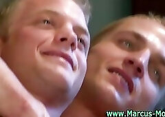 Hunk Marcus Mojo and friend posing