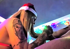 Our Sexy Christmas Cumshot As A Gift: Blowjob Drooling Cumshot