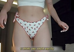 Amateur, try not to cum, no panties
