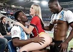 WOW Hawt! (( " ARGENTINA screw SPAIN " )) Last World Cup... in Public! Who wins? Answer in the comments! "Interracial"(IA)