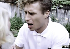 Perv Stepmommy & Stepson involved a blonde teen