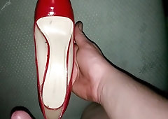 Cum in wife red heels