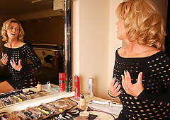 Naughty Blonde Milf Playing On Her Couch With Her Wet Pussy - MatureNL