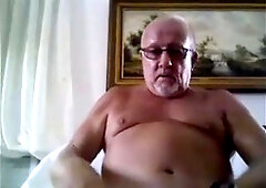 Webcam, granddad, daddy grandpa