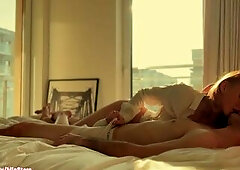 Vehement Cowgirl Screw and Very Meaty Climax of a Marvelous Golden-haired