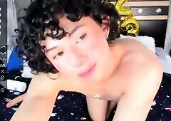 Hot gay boy solo jerking and toying show in front of webcam