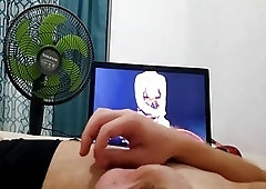 Horny guy plays with his big dick and wants BDSM