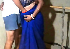 Desi Indian Village bhabhi Big boobs pressing and holding the Pusssy