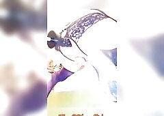 Trap80, Sissy doxy in ebony nylons and ebony pants gets a creampie from sex machine in different poses and eats her cum