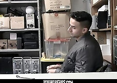 YoungPerps - Security Guard Stuffs A Thief’s Smooth Hole With Black Cock