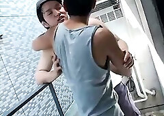 Construction workers doing anal
