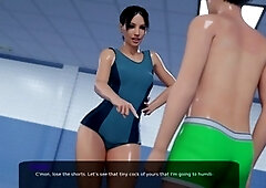 Delilah serves up humiliation with a footjob in the swimming pool scene