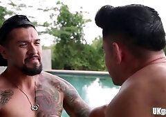 Watch these horny Mexican sluts take turns fucking and jizzing in their tight assholes