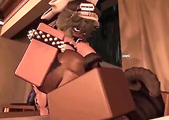 Futanari having joy with a ebony doxy - Roblox