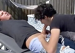 homevideo skinny curly hair suck kegan keller fit top boy outdoor pool