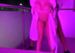 Risky Public Sex on a Hotel Balcony During Ski Season